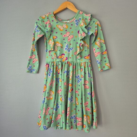 Dot Dot Smile Lot 3 Long Sleeve Ruffle Dresses Butterflies Unicorns Girls 8 -10 - Picture 11 of 14